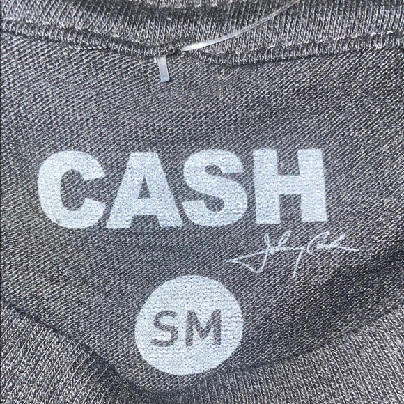 Johnny Cash Black Graphic T-Shirt with Purple and Green Accents - Picture 2 of 5